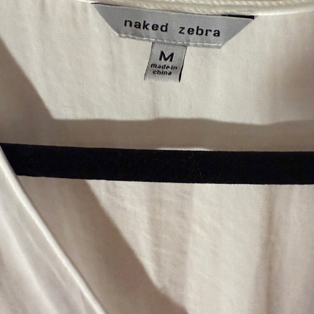NAKED ZEBRA Elegant white Wrap Dress - Picture 4 of 5